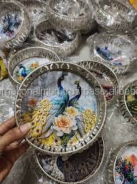 Bandejas de plata alemana pichwai para regalos festivos - Product Image 5