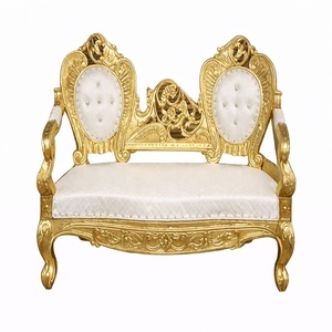 Canapé de mariage sculpté en argent de style royal arabe, causeuse de mariage antique royale, canapé de scène de mariage sculpté à la main, USA - Product Image 4