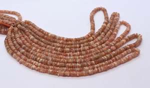 Cuentas de piedra solar natural AAA Heishi en forma de rueda de 5-6 mm, cuentas de piedras preciosas en forma de neumático de 16 pulgadas para fabricación de joyas al por mayor - Product Image 4