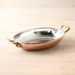 Premium Copper Sauce <b>Pan</b> with Hammered Finish and Golden Handle Durable Non-Stick Frying <b>Pan</b> for Cooking Casserole - Product Image 2