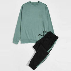 Ensembles de survêtements molletonnés deux pièces en coton épais 100 % pour hommes, coupe oversize, style streetwear hiver, vente en gros - Product Image 5
