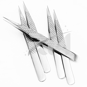 Pince à épiler professionnelle RMI haute précision pour extensions de cils, forme ondulée, personnalisable avec pointe fine - Product Image 5
