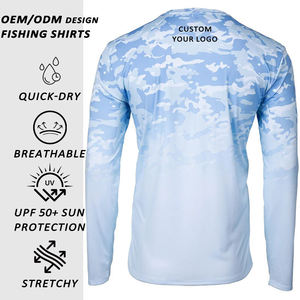 Ropa de Pesca Personalizada con Logotipo Sublimado, Protección UV UPF 50, Ligera, de Secado Rápido, Transpirable, Manga Larga - Product Image 2