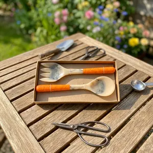Elegant Resin <b>Salad</b> <b>Tools</b> Server Set Modern Design Eco-Friendly Dishwasher Safe Flatware Cutlery Set High Quality Kitchen - Product Image 2