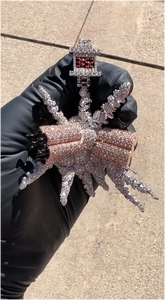 Colgante Bomb de Plata de Ley, Colgante Hip-hop Personalizado con Diamante Moissanita VVS, Colgante de Moissanita Personalizado - Product Image 5