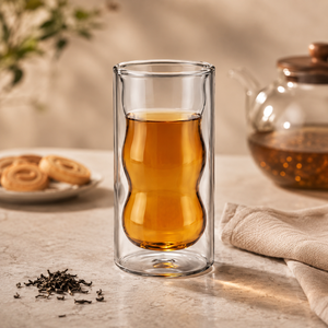 Tasse en verre borosilicate double paroi 320 ml faite à la main, sans plomb, isolée, pour café, thé, latte, expresso, réutilisable, en gros - Product Image 6