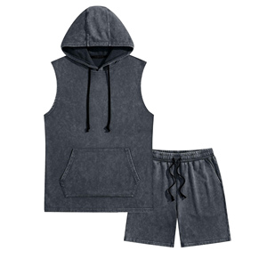Unisex Acid Wash T-shirt And Shorts <b>Set</b> For Men's Streetwear Two Piece Outfit Casual Summer Matching Men's <b>Sets</b> Outdoor Wear <b>Set</b> - Product Image 1