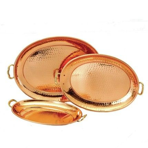 Popular Pure Copper Food Serving <b>Tray</b> For Home Hotel And Restaurant Use Tabletop Snacks & Drinks Serving <b>Trays</b> - Product Image 5