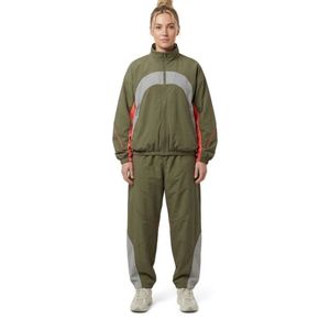 Pure Matte Nylon Charcoal Black <b>Windbreaker</b> Suits High Collar Long Sleeve Heavy Duty Breathable Flexible <b>Women</b> Sets - Product Image 3