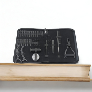 Kit d'outils professionnels pour extensions de cheveux à usage en salon, ensemble d'outils d'application pour cheveux naturels avec pinces, peigne, aiguille et boucle - Product Image 1