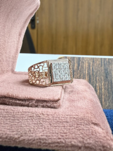 Gold Plated <b>Ring</b> <b>For</b> <b>Men</b> Luxury Synthetic Diamond IGI Certified E Color Round Brilliant Cut 10k 14k 18k Purity Gift - Product Image 5