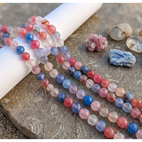 Perles rondes facettées multicolores en onyx naturel de 8 à 10 mm de la marque Jaunty pour la fabrication de bracelets, de colliers et de bijoux