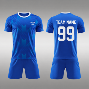 เสื้อฟุตบอลทีมฝึกซ้อม ราคาส่ง รับทำโลโก้ ชุดยูนิฟอร์มผู้ชายราคาถูก ผ้าโพลีเอสเตอร์ 100% ระบายอากาศได้ดี - Product Image 5