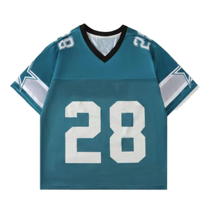 Ventes en gros de maillots de rugby à manches courtes les plus vendus, respirants, imprimés, vêtements de football américain, maillots de sport pour hommes - Product Image 2