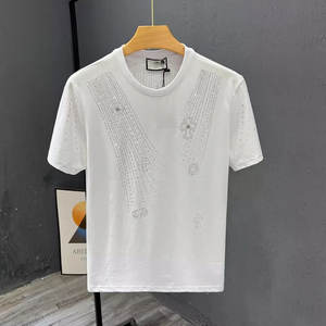 Servicio OEM, Precio al por Mayor, Camiseta con Pedrería para Hombre, Nuevo Estilo, Camiseta con Pedrería Personalizada para Hombre en Venta - Product Image 1