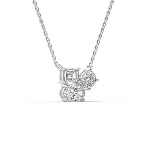 Pendentif en diamant de laboratoire plaqué or 18 carats pour femme RAMDUT IMPEX avec émeraude et coupes rondes, certifié IGI, bijoux de fiançailles de luxe - Product Image 2