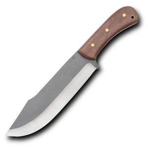 Couteau de chasse et de camping professionnel en acier à haute teneur en carbone, manche en bois, lame fixe forgée à la main, étui en cuir ODM, directement de l'usine - Product Image 1