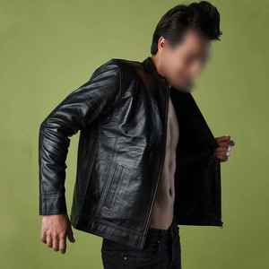 Chaqueta de Motociclista de Cuero Genuino Personalizada, Servicio OEM ODM, Chaqueta de Cuero para Hombre, Estilo Motero - Product Image 4