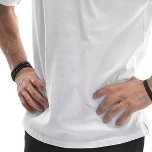 Camiseta Blanca de Manga Corta para Hombre, Cuello Redondo, Lisa, Informal, Básica, de Color Sólido, Corte Regular, para Uso Diario, Ropa Sencilla para Hombre - Product Image 3