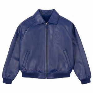 2026 Leather <b>Jacket</b> for Men Motorcycle Fashion Trend Slim Fit Custom Leather <b>Jacket</b> Oversized Stand Neck Pu Men's Leather <b>Jacket</b> - Product Image 2