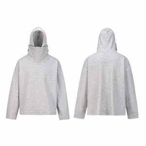 H5549 Fabricante de Ropa para Hombre, Sudaderas con Capucha Ninja Personalizadas de Mezcla de Algodón de 350 Gsm, Sudaderas con Capucha de Media Máscara para Hombre - Product Image 1