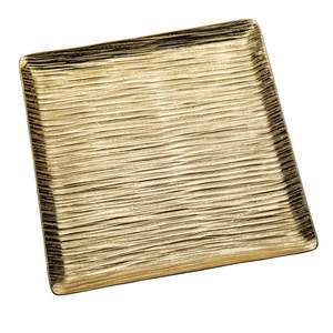 Plateau de service en laiton gravé artistiquement pour la présentation de fruits secs et de friandises, idéal pour les mariages, au look classique. - Product Image 1