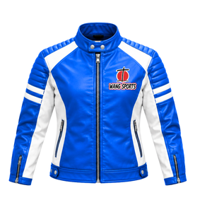 Chaqueta de Cuero Personalizada para Hombre, Estilo Racing, con Protección en los Hombros, Cierre Completo con Cremallera y Costuras Resistentes - Product Image 1
