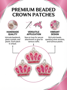 Pinzas para el Cabello con Corona Bordada a Mano, Apliques con Cuentas, Accesorios para el Cabello de Niñas, Pasadores Decorativos, Piezas de Moda - Product Image 6