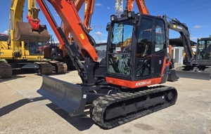 Excavatrice d'occasion Kubota KX080 de 8 tonnes, machine hydraulique sur chenilles en bon état, certifiée CE, avec brise-roche (KX165, KX185) - Product Image 4