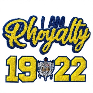Parche Bordado en Chenilla con la Inscripción 'I Am Royalty 1922', Parche Termoadhesivo de Forma Irregular, Parches de Regalo - Product Image 6