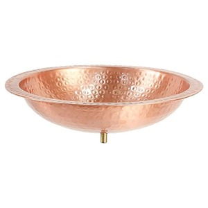 Nouveau Bain d'oiseaux en cuivre martelé de luxe, élégant, résistant aux intempéries, imperméable, fait main, décoration de jardin moderne, support pour oiseaux - Product Image 2