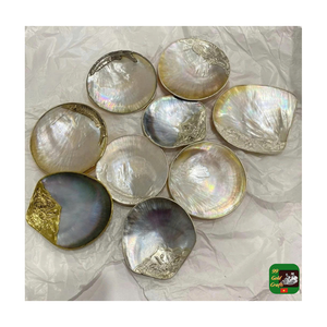 Plateau en nacre pour servir des caviars, des desserts, des bonbons lors de fêtes, présentoir à bijoux, plateau et assiettes de luxe en nacre - Product Image 3