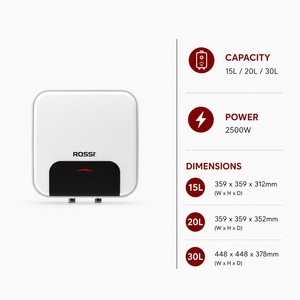 ราคาขายส่งจากโรงงาน เครื่องทำน้ำอุ่น ROSSI Blanc Clean Design ความจุ 10 ลิตร ผลิตในเวียดนาม รับผลิตแบบ OEM ODM - Product Image 2