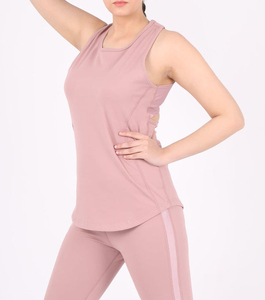 Nouveauté : Débardeur Femme Été Uni Respirant Tissu Extensible Élégant Rose Pâle Sans Manches Tendance Tenue de Fitness - Product Image 6
