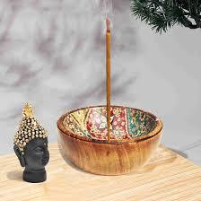 ที่วางธูปไม้สไตล์เรียบง่ายแบบชนบท เป็นมิตรกับสิ่งแวดล้อม พร้อมถาดรองขี้เถ้า สำหรับการทำสมาธิ โยคะ การผ่อนคลาย และตกแต่งบ้านด้วยกลิ่นหอม - Product Image 2