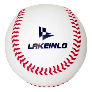 Venta al por mayor 9 "de lana blanca logotipo personalizado de béisbol - Product Image 1