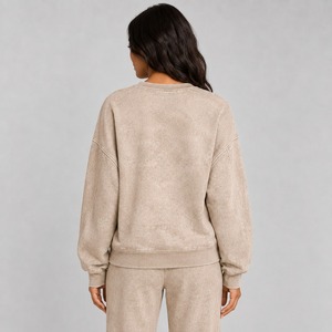 T-shirt blanc délavé de qualité supérieure pour femme, coupe longue, manches courtes, 100 % coton, respirant et décontracté - Product Image 5