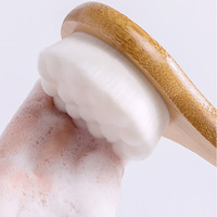 Gant de Douche Exfoliant Écologique en Bambou à Long Manche avec Poils Doux Nano Naturels pour Massage du Dos et du Corps, Utilisation Humide ou Sèche