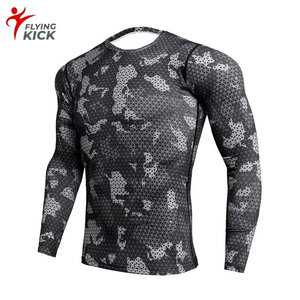 Servicios OEM, Camiseta Deportiva Transpirable Personalizada para BJJ, Ropa de Compresión para MMA, Top Atlético de Manga Larga para Entrenamiento - Product Image 1