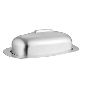Plateau à fromage durable, assiettes de cuisine élégantes, couvercle métallique moderne, plat à beurre en acier inoxydable - Product Image 4