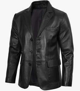 soft <b>Men</b> <b>Leather</b> <b>jackets</b> perfect for cold weather stylish fashion coat with smooth zipper and high collar warm Winter <b>Jacket</b> - Product Image 1