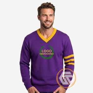Tesoros Griegos Omega Personalizado |   Cárdigan de Invierno Bordado en Acrílico Psi, Cárdigan de Alta Calidad para Fraternidad Phi, Transpirable, con Cuello en V para Hombre - Product Image 3