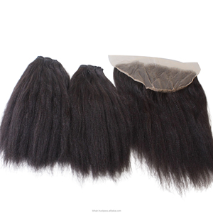 Discover Kinky Straight <b>Half</b> <b>Wig</b> Made 100% Virgin Human Hair HD Lace Lightweight Comfort Flexible Small Size - Product Image 3