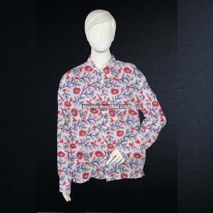 Bohemian Cotton Block Print Full Sleeve Shirt Women's Lightweight Summer Shirt, Casual <b>Hippie</b>-Inspire Boho Shirt - Product Image 5