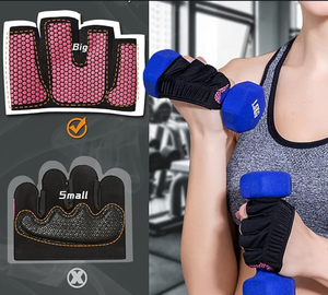 ถุงมือยกน้ำหนักแบบ unisex ดีไซน์ครึ่งนิ้ว ผลิตจากผ้าไมโครไฟเบอร์ สำหรับเล่นกีฬาและออกกำลังกาย ปรับแต่งสีและโลโก้ได้ - Product Image 6