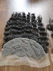 Pelucas Frontales de Cabello Remy de Lujo de 28 Pulgadas, las Más Vendidas de Fábrica en Vietnam, Extensiones de Cabello Humano con Textura Rizada/Ondulada, Todos los Colores, las Mejores - Product Image 3