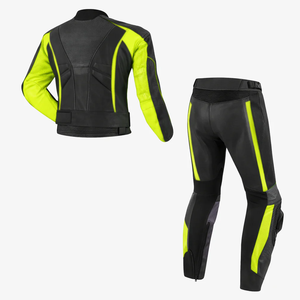 Traje de Carreras de Motocicleta de Cuero Vacuno/Canguro Neon Crest GSXR, Mono de Una Pieza, Protector OEM CE para Motociclistas - Product Image 2