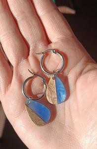Glitter Resin Islamic <b>Drop</b> Statement Earrings Handmade Party Wear Jewelry for Women and Girls - Product Image 5