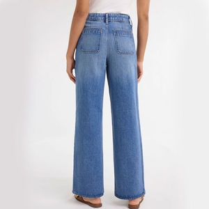 Meilleur prix pour un jean large à taille haute en denim extensible pour femmes, pantalon pour femmes grandes tailles - Product Image 3