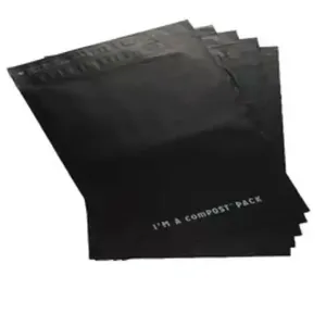 Indian-Made Environmentally Safe Biodegradable Gravure Printed Cornstarch-Based 100% <b>Compostable</b> PLA Zipper Top Courier - Product Image 3